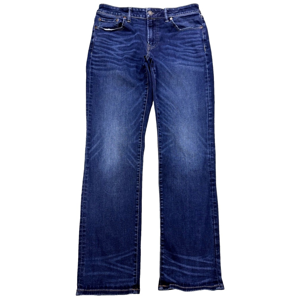 American Eagle Jeans Men 33x34 Blue 221 Straight Whisker Next Level AirFlx Denim